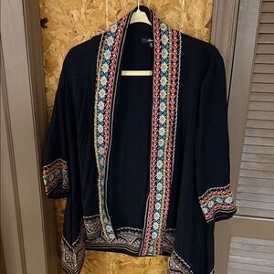 ANDREE BY UNIT Black Jacket with Multicolor Embroidery